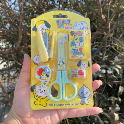 kit de papeleria bt21 amarillo