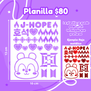 Planilla de Stickers para ARMY BOMB