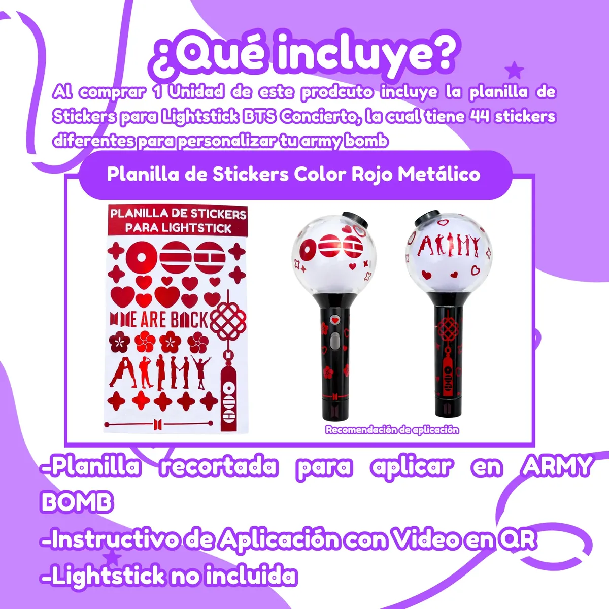 Planilla de Stickers para ARMY BOMB ARIRANG - Imagen 5