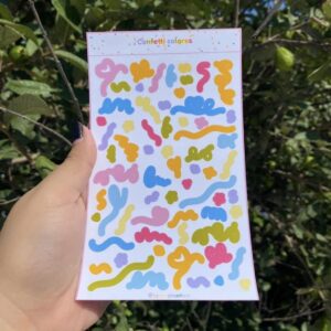Stickers Confetti Deco (Colores diferentes)