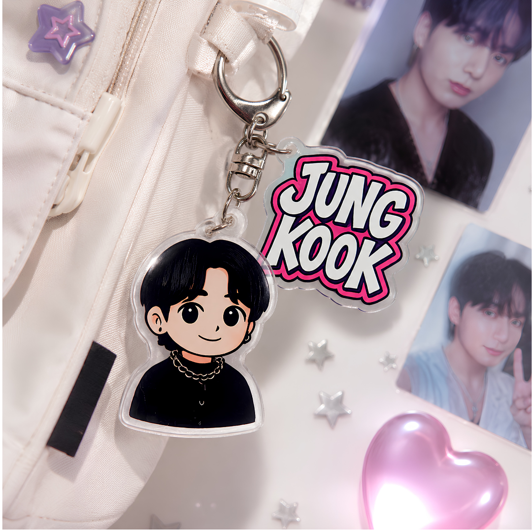 Jungkook BTS Keychain de acrílico - Imagen 3