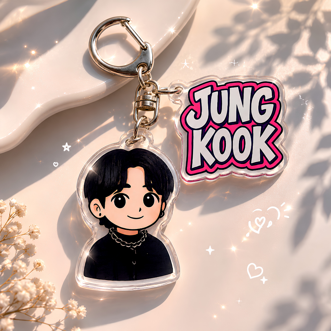 Jungkook BTS Keychain de acrílico - Imagen 4